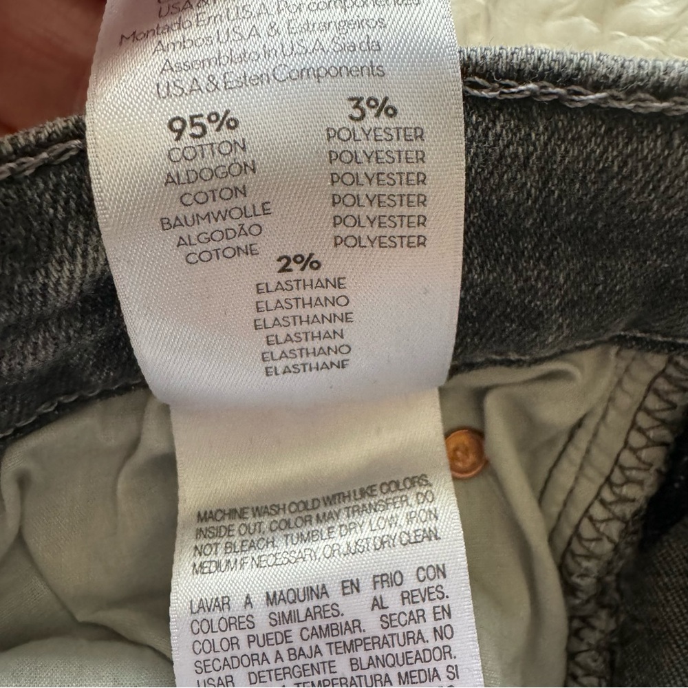 Mother Jeans The Mid Rise Dazzler Ankle Open Later Faded Black Stone Wash Sz 25 - Picture 9 of 11